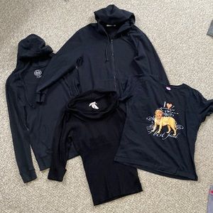 Lot of 4, Black Womens Large Tops